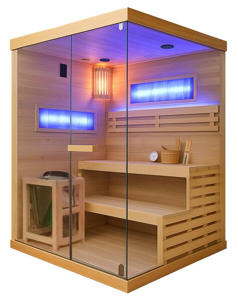 BPS-koupelny Finská sauna Relax HYD-6193 140x150, 3-4 osoby