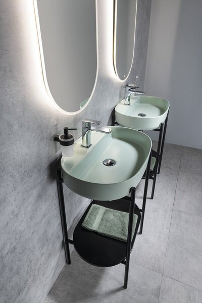 Sapho Sapho, PUNO podstavec pod umyvadlo 550x795x396mm, černá