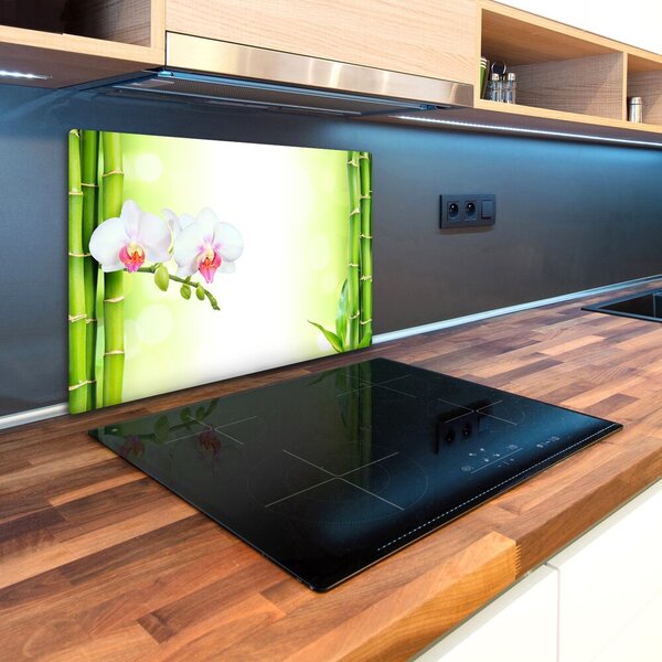 Deska na krájení tvrzená Orchidej a bambus pl-ko-80x52-f-82165838