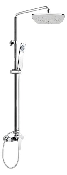 Mereo Mereo, Nástěnná sprchová bateri Dita 150 mm se sprchovou soupravou, ruční a talířovou sprchou 225x225mm, CBE60104SBD