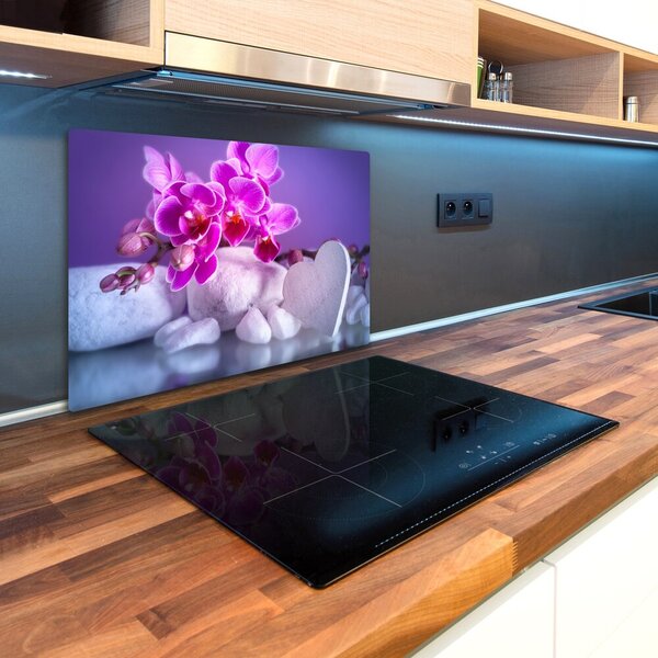 Deska na krájení tvrzená Orchidej a srdce pl-ko-80x52-f-82482729
