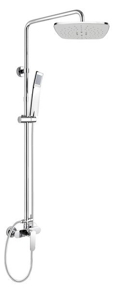 Mereo Mereo, Nástěnná sprchová bateri Eve 150 mm se sprchovou soupravou, ruční a talířovou sprchou 225x225mm, CBE60104SBE