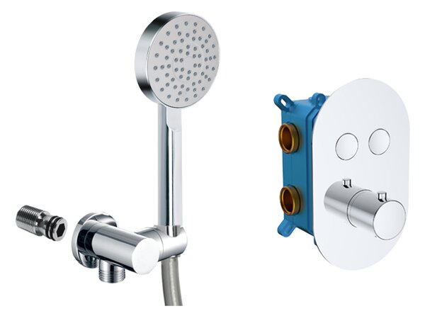 Mereo Mereo, Vanový set s termostatickou podomítkovou baterií, 2-cestná, CB60106TB5