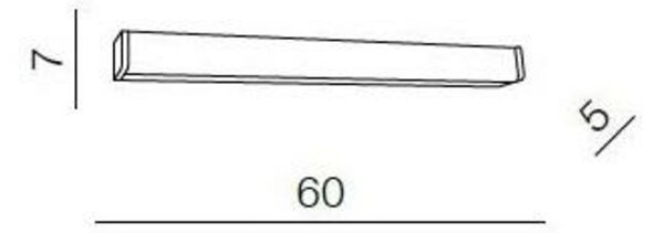 LED Koupelnové nástěnné svítidlo AZzardo Peter 60 4000 chrome AZ2088 12W 800lm 4000K IP44 60cm chromové