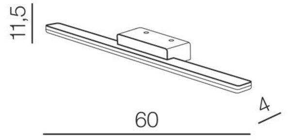 LED Koupelnové nástěnné svítidlo AZzardo Epsilon 60 3000K black AZ3347 18W 1530lm 3000K IP44 60cm černé
