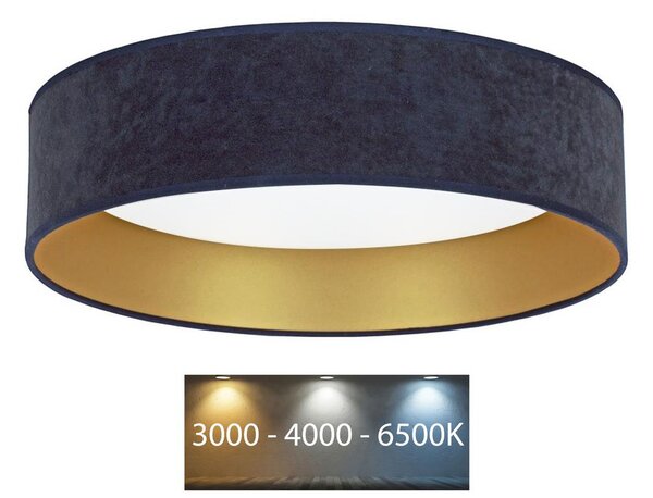 BRILAGI - LED Stropní svítidlo VELVET LED/24W/230V 3000/4000/6400K modrá/zlatá BG0274