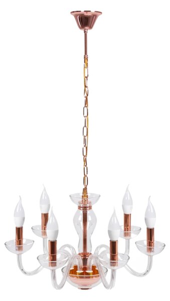 Toolight Toolight, stropní lampa na zavěšení 6xE14 APP1081-6CP, růžové zlato, OSW-00681