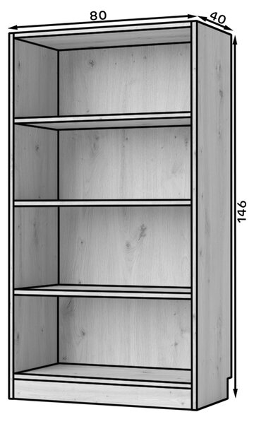 Eltap Moderní knihovna Pocett bílá