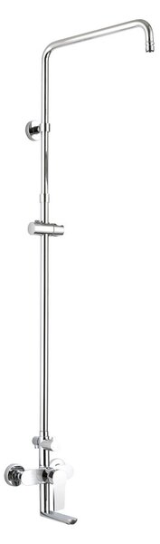 Mereo Mereo, Nástěnná baterie Dita 150mm s otoč. ramínkem a tyčí pro ruční a talířovou sprchu, bez příslušenství, CBE60101SD1