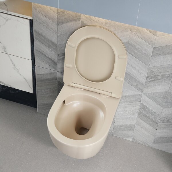 BPS-koupelny Závěsná WC mísa se SoftClose sedátkem HYD-6978, cappuccino