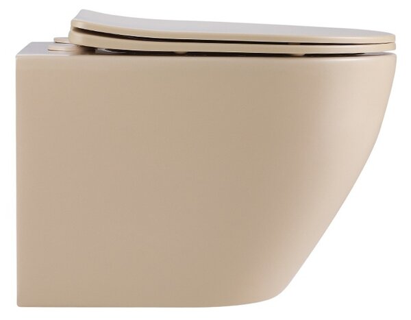 BPS-koupelny Závěsná WC mísa se SoftClose sedátkem HYD-6978, cappuccino