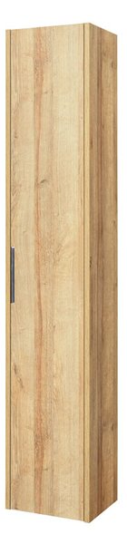 Mereo Mereo, Vigo, koupelnová skříňka vysoká 170 cm, levé nebo pravé otevírání, bílá, dub, CN331
