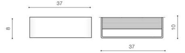 LED Nástěnné svítidlo AZzardo Felix L white AZ2427 12W 1008lm 3000K IP20 37cm bílé