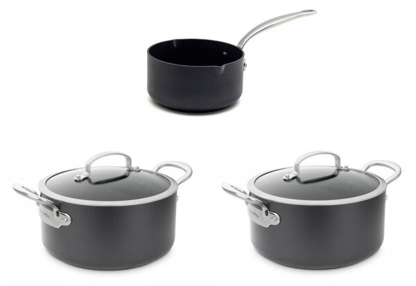 Sada hrnců 3 ks Barcelona Black - GreenPan