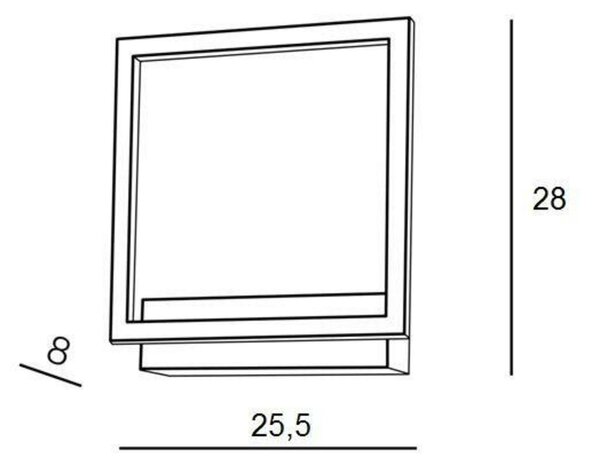 LED Nástěnné svítidlo AZzardo Opera wall white AZ3142 18W 1020lm 3000K IP20 25,5cm bílé