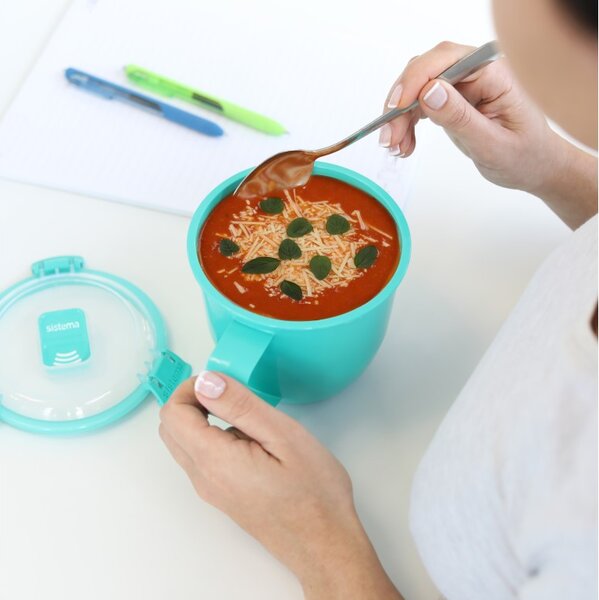 Sistema Hrnek na polévku a dušené pokrmy Microwave Large Soup Mug 900 ml, mátová