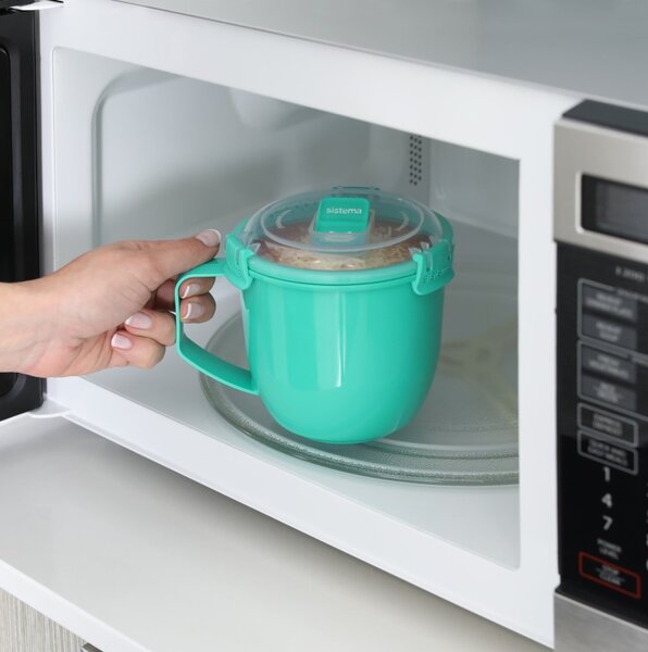 Sistema Hrnek na polévku a dušené pokrmy Microwave Large Soup Mug 900 ml, mátová