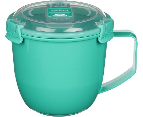 Sistema Hrnek na polévku a dušené pokrmy Microwave Large Soup Mug 900 ml, mátová