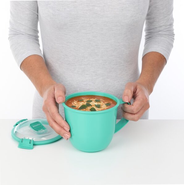 Sistema Hrnek na polévku a dušené pokrmy Microwave Large Soup Mug 900 ml, mátová
