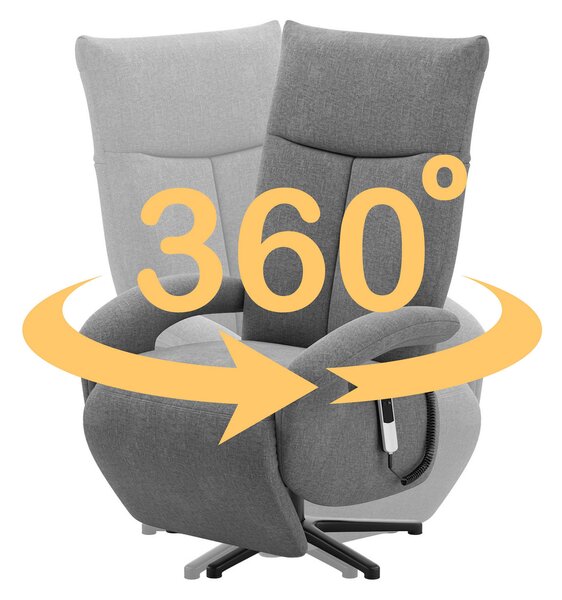 RELAXAČNÍ KŘESLO, textil, šedá Sit & More - Online Only křesla & taburety, Online Only