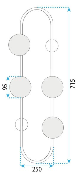 Toolight Toolight, nástěnné svítidlo 4xG9 APP1139-1W, zlatá lesklá, OSW-14009