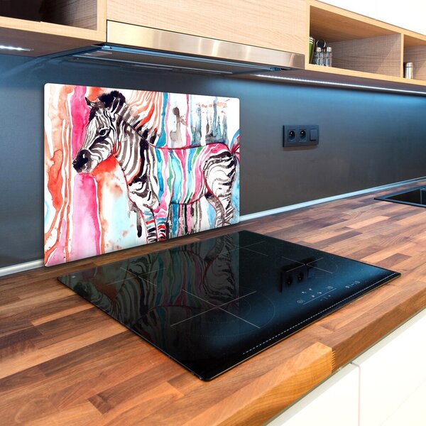 Deska na krájení skleněná Barevná zebra pl-ko-80x52-f-87232366