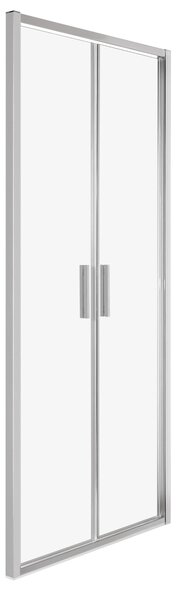 Novoterm Dvoukřídlé otevíravé sprchové dveře NV-Solid DDP CHR 90, chrom/transparent - bez vaničky