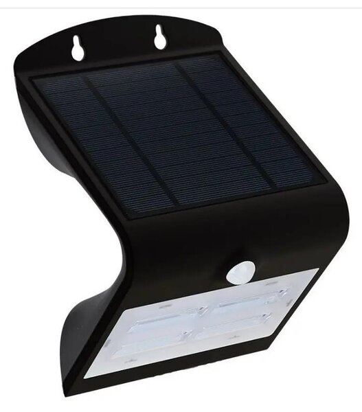 V-Tac LED Solární nástěnné svítidlo se senzorem LED/3W/3,7V 3000/4000K IP65 černá VT0772