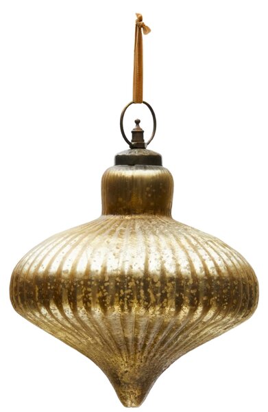 Zlatá skleněná vánoční ozdoba Kave Home Raj 20 cm