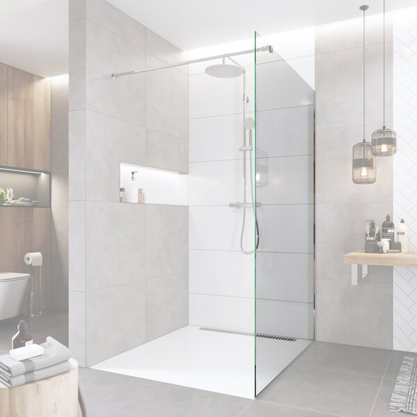 Mereo Mereo, Sprchová stěna WALK IN, Novea, chrom ALU, sklo Čiré, CK10601S