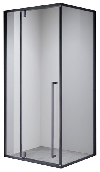 BPS-koupelny Obdélníkový sprchový kout HYD-OK12BS 110x80 černá/transparent - bez vaničky