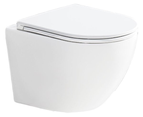 Mereo Mereo, WC závěsné kapotované, tiché splachování, RIMLESS, 495x360x370, keramické, vč. sedátka CSS113S, VSD82T1