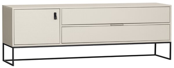 Hoorns Světle šedý borovicový TV stolek Frax 180 x 44 cm