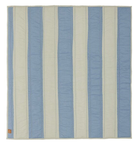 Modrá/krémová dětská hrací podložka 130x140 cm Striped – OYOY Mini