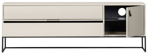 WOOOD Světle šedý borovicový TV stolek Frax 180 x 44 cm