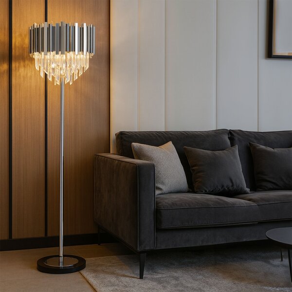 Toolight Stojací lampa Modern D54 APP1716-3F chrom