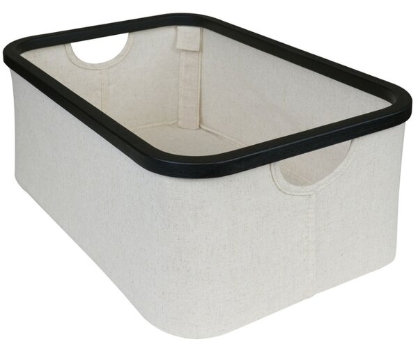 Béžový látkový úložný box Quax Stella 45 x 30 cm