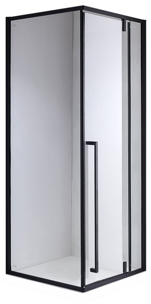 BPS-koupelny Čtvercový sprchový kout HYD-SK11A 80x80 černá/transparent - bez vaničky
