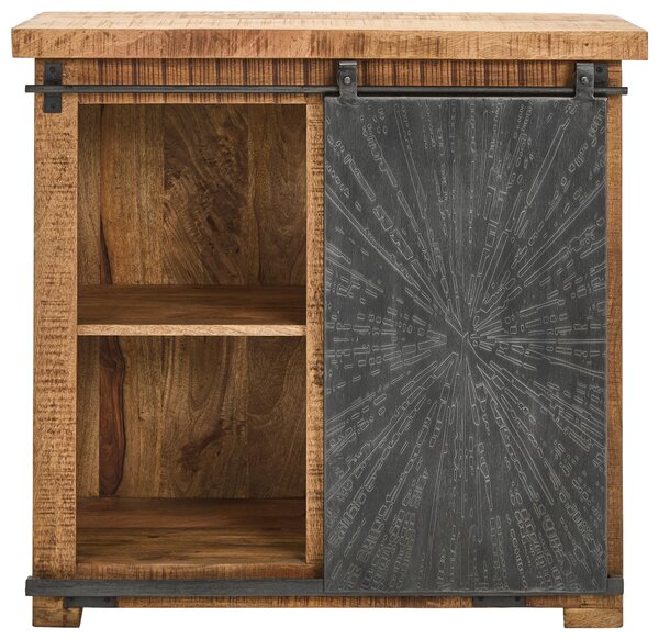 SKŘÍŇ NA VÍNO, přírodní barvy, černá, 90/85/40 cm Ambia Home - Vitríny