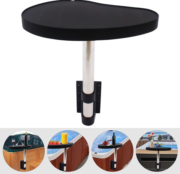 Lázeňský stolek Spa Caddy Side Table Tray, 360° otočný design Lázeňský stolek Spa Tray Table Uchovávejte občerstvení a nápoje po ruce a v suchu