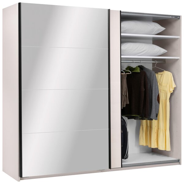 ŠATNÍ SKŘÍŇ S POSUVNÝMI DVEŘM, kašmírová, 250/210/62 cm MID.YOU - Šatní skříně, Online Only