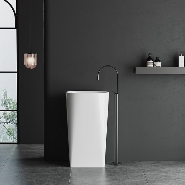 BPS-koupelny Volně stojící keramické umyvadlo HYD-CO-WH-WOF-490 49x38 cm, bílé