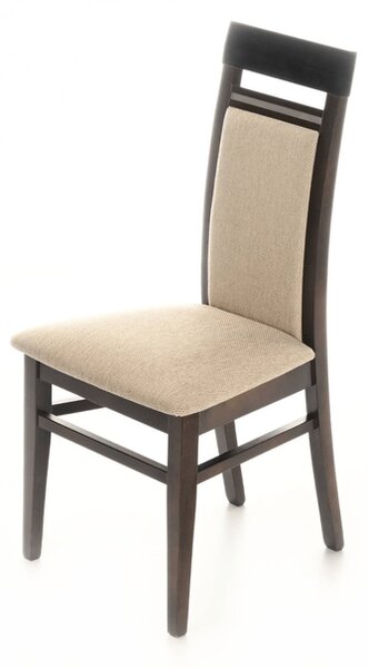Jídelní židle MALLORCA FR13 ořech tmavý/béžová