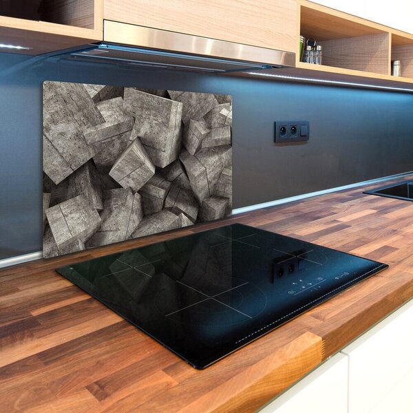 Deska na krájení skleněná Betonové kvádry pl-ko-80x52-f-91388202