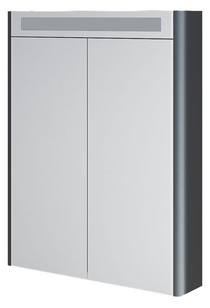 Mereo Mereo, Siena, galerka 64 cm, zrcadlová skříňka, bílá, antracit, černá , multicolor - RAL lesk/mat, CN436GA