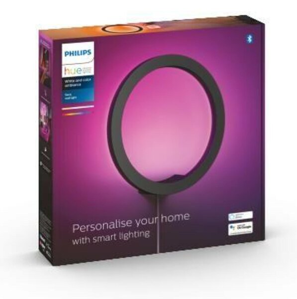 PHILIPS HUE Hue Bluetooth LED White and Color Ambiance Nástěnné svítidlo Philips Sana 8719514343382 20W 1400lm 2000-6500K RGB IP20 24V černé, stmívatelné
