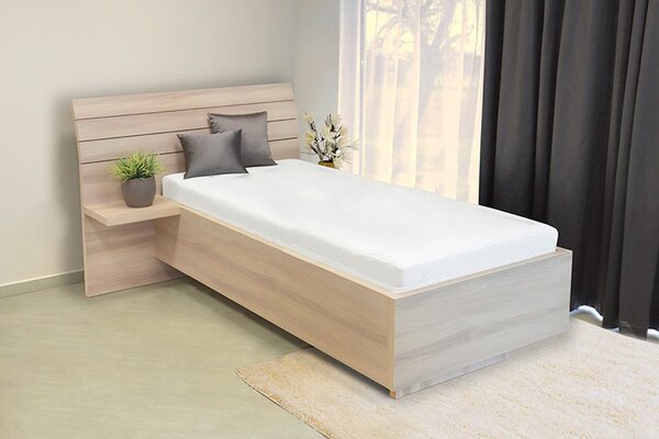Ahorn Salina jednolůžková postel Dekor: Dub bílý, Rozměr: 120 x 200 cm, Noční stolek: Jednozásuvka pravá