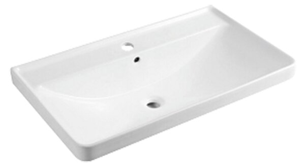 Mereo Mereo, Siena, koupelnová skříňka s keramickym umyvadlem 81 cm, bílá, antracit, černá, CN431