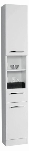 VYSOKÁ SKŘÍŇ, bílá, bílá, 30/195,5/33 cm Carryhome - Koupelnové série