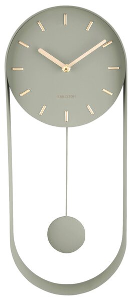 NÁSTĚNNÉ HODINY zelená 20/50/5 cm Karlsson - Nástěnné hodiny, Online Only